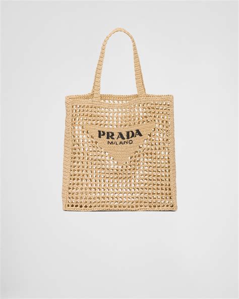 prada net tote bag